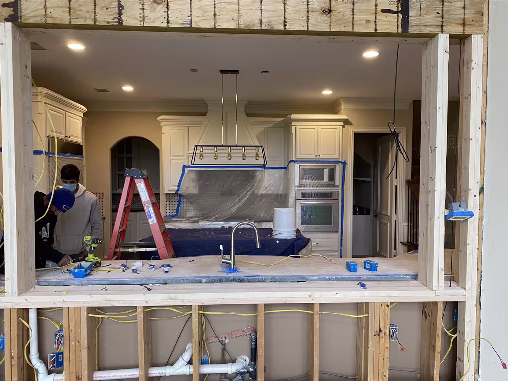 3. House - Before - Kitchen remodel, opening wall_