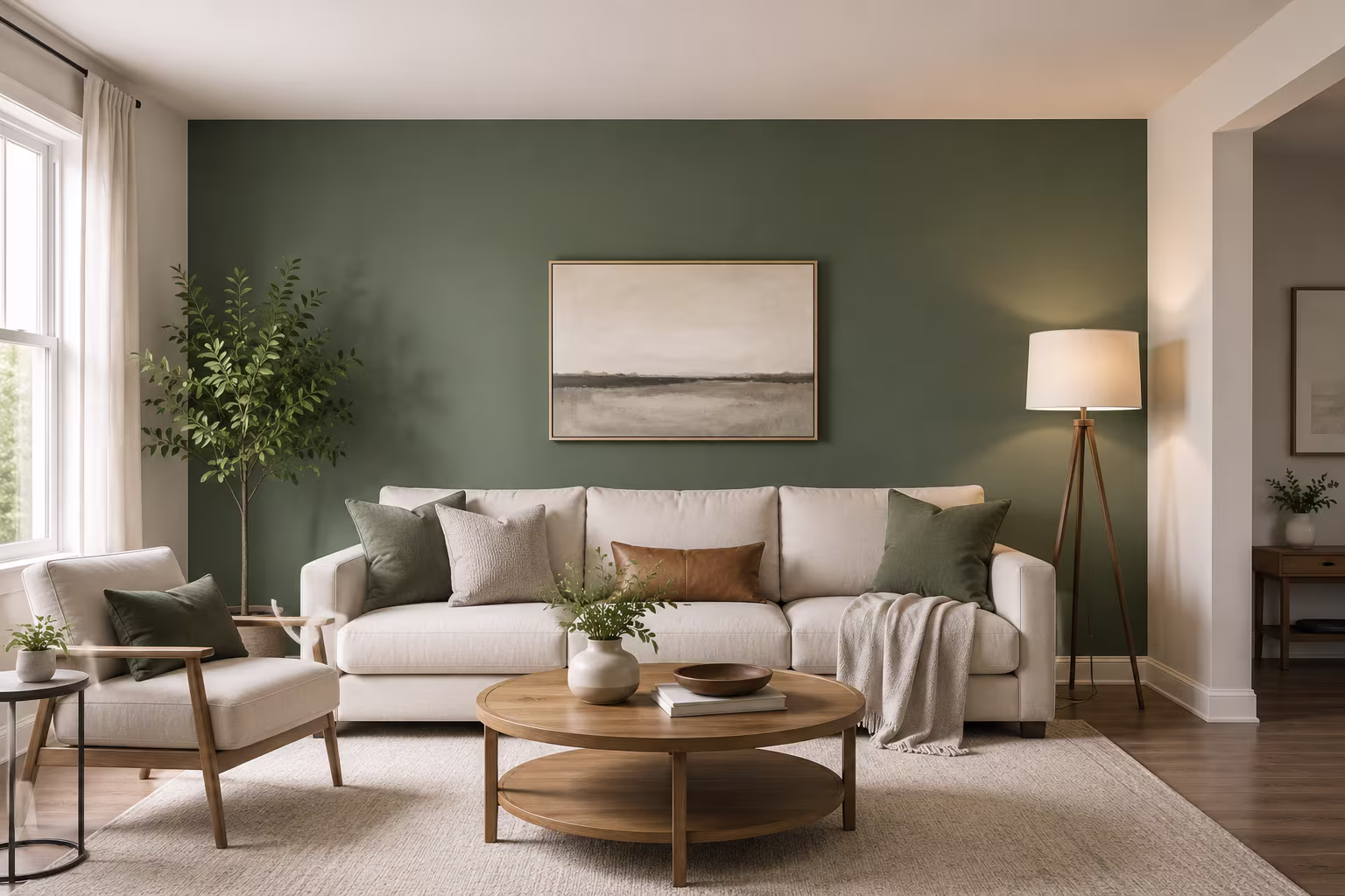 Living Room Accent Wall & Paint Makeover